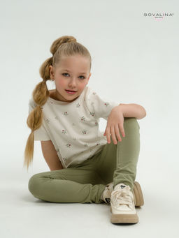 Костюм Мулан бордовые тюльпанчики-оливка - Sovalina фото 19