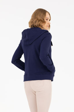 Толстовка женская U.S. Polo Assn Basic темно-синяя хлопок  фото 19