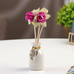 Набор подарочный с диффузором «Ваза с цветком» лаванда, «Богатство Аромата»