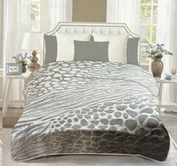 Покрывало Велюровое 200x230 Энимал принт Серый