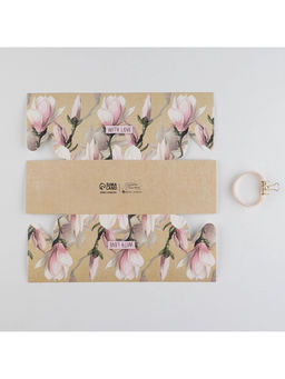 Цена за 5 шт. Коробка для капкейков, кондитерская упаковка, 2 ячейки «Магнолии», 16 х 8 х 10 см