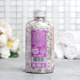 Соль для ванны с лепестками лаванды Be well and happy, 370 г, Beauty Fox
