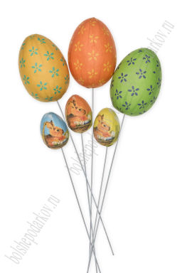 Пасхальный декор "Яйцо на палочке" 3,5 см и 6 см (6 шт) SF-7862, №4
