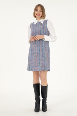 Женское синее тканое платье Неожиданная скидка в корзине