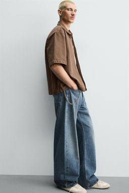 SOBRECAMISA RELAXED FIT CREMALLERA / Marr?n - Zara фото 6
