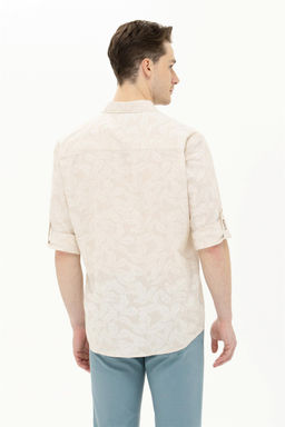 U. S. Polo Assn Мужская рубашка с длинным рукавом цвета экрю - U.s. polo assn фото 12