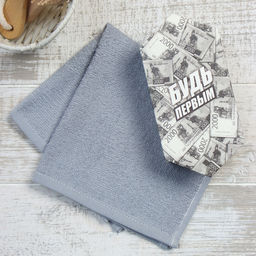 Полотенце махровое Этель Будь первым 30х30 см, 100% хлопок, 340 г/м2