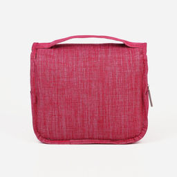 Косметичка-несессер дорожная на молнии, липучках, с ручкой, с крючком, розовая - Simaland фото 2