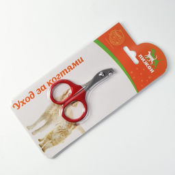 Ножницы-когтерезы с прорезиненными ручками, отверстие 6 мм, красные - Пижон фото 6