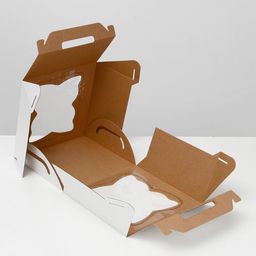 Цена за 5 шт. Кондитерская упаковка, 2 окна, 26 х 26 х 28 см - UPAK LAND фото 2