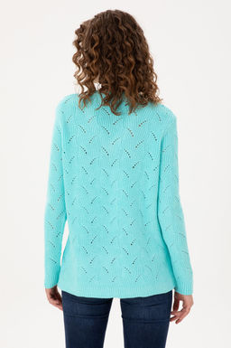 Женский водозеленый свитер с v-образным вырезом Неожиданная скидка в корзине - U.s. polo assn фото 5