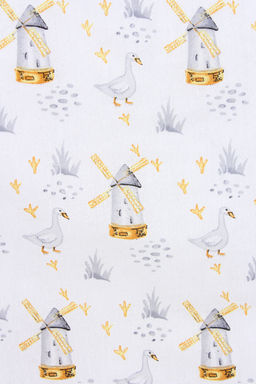 КПБ с простыней на резинке поплин арт. КПБП-ПР/гуси