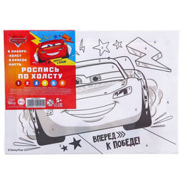 Картина по номерам для детей Молния Маккуин, 21?15 см, Тачки