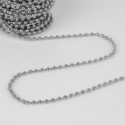 Цепочка для сумки, железная, d = 4 мм, 10 0,5 м, цвет серебряный - Арт узор фото 3