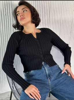 K11951 Кардиган (вязаный трикотаж) ЧЕРНЫЙ