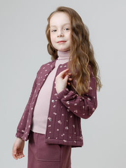 КР 302574/бордовый 1411 Н068.1 к651 жакет (бомбер) для дев - Crockid фото 4