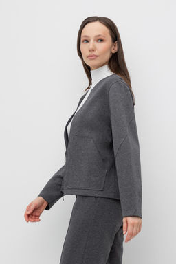 ЕВТ 3252/тем.серый меланж жакет жен