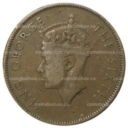Монета 1 цент 1950 года Британский Гондурас