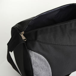 Сумка спортивная на молнии, длинный ремень, цвет чёрный/серый - Simaland фото 4