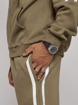 Спортивный костюм мужской трикотажный демисезонный цвета хаки 12011Kh - Mtforce фото 13