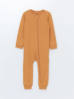 Bisiklet Yaka Bask?l? Uzun Kollu K?z Bebek Tulum