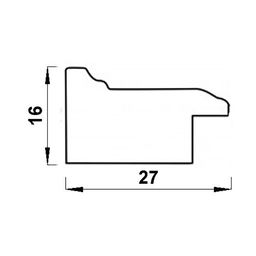 Рамка Gamma ПРК-23 30 х 40 см пластик. с оргстеклом белый