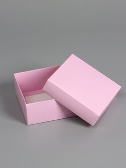 Цена за 5 шт. Коробка складная, крышка-дно, розовая, 12 х 12 х 5 см