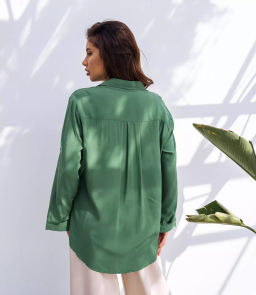 Рубашка #КТ7089, зелёный - Dommod фото 3