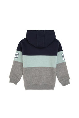 Erkek _ocuk Gri Melanj Kap__onlu Sweatshirt - U.s. polo assn фото 3
