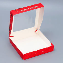 Цена за 5 шт. Коробка складная «С Новым годом», 20×20×4 см