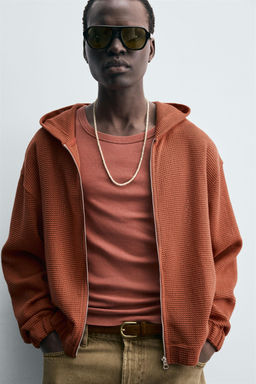 OPEN KNIT HOODIE - Zara фото 6