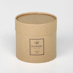 Шляпная коробка из крафта Flowers, 12 х 12 см - Дарите счастье фото 3