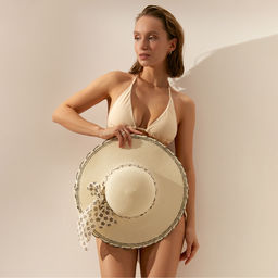 Шляпа женская MINAKU, цв. молочный, р-р 58  фото 3