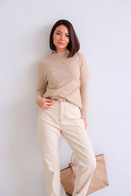 Martichelli Джемпер бежевый зигзаг фото 6