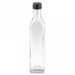 Бутылка стеклянная Сочи 520мл, 5,5х5,5см h27см, пластмассовая винтовая крышка, горло д2см (Китай) - Домашняя мода фото 3