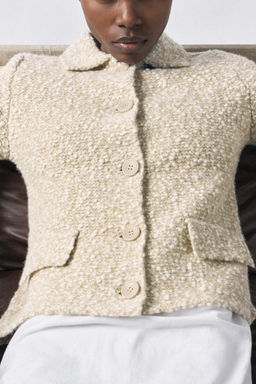 WOOL BLEND KNIT CARDIGAN - Zara фото 2