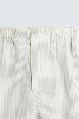 COTTON-HEMP STRIPED BERMUDA SHORTS - Zara фото 26