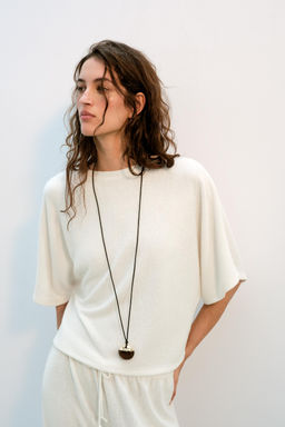 TOP R?STICO MANGA CORTA / Crudo - Zara фото 2