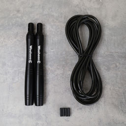 Cкакалка скоростная Woohooo Vento Pro / длина 4.5mm/3m, ручки 2х16.6 см / Black / Вес 207g / уп48 - ГалеонТрейд фото 2