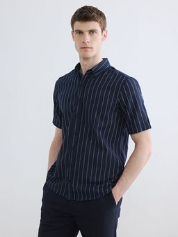 Regular Fit ?izgili Erkek G?mlek
