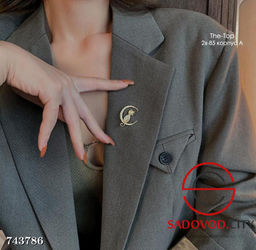 Брошь кошка на луне бижутерия