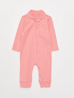 Polo Yaka Uzun Kollu ?izgili K?z Bebek Tulum