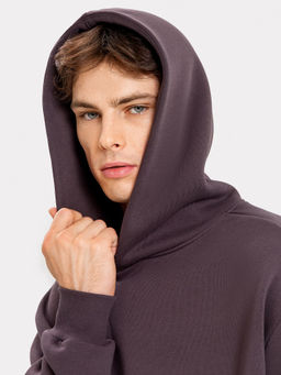 Худи мужское коричневое с печатью коричневый +печать 121794 - Mark formelle фото 4