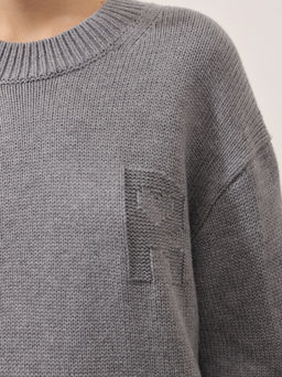 Оверсайз джемпер с шерстью в составе / Zarina  фото 7