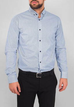 Сорочка мужская длинный рукав GREG 124/131/8198/Z/b/1p  фото 8