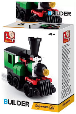 Конструктор SLUBAN 54 дет. "BUILDER. Паровоз" (М38-В0598B) в коробке