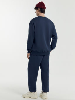 Брюки мужские синие с печатью