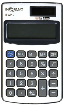 Калькулятор INFORMAT IFCP-2 8 разр. карманный серебристый/черный
