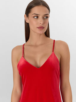 Сарафан женский красный велюровый - Mark formelle фото 3