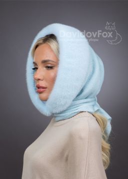 Платок Трикотаж Норка Голубая - Davidovfox фото 2